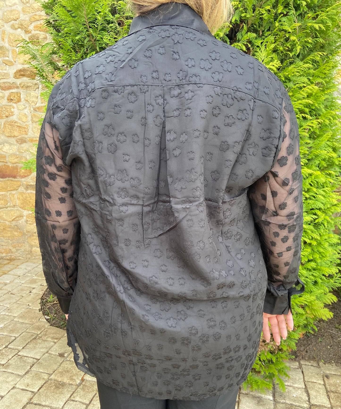 Chemisier en dentelle noir
