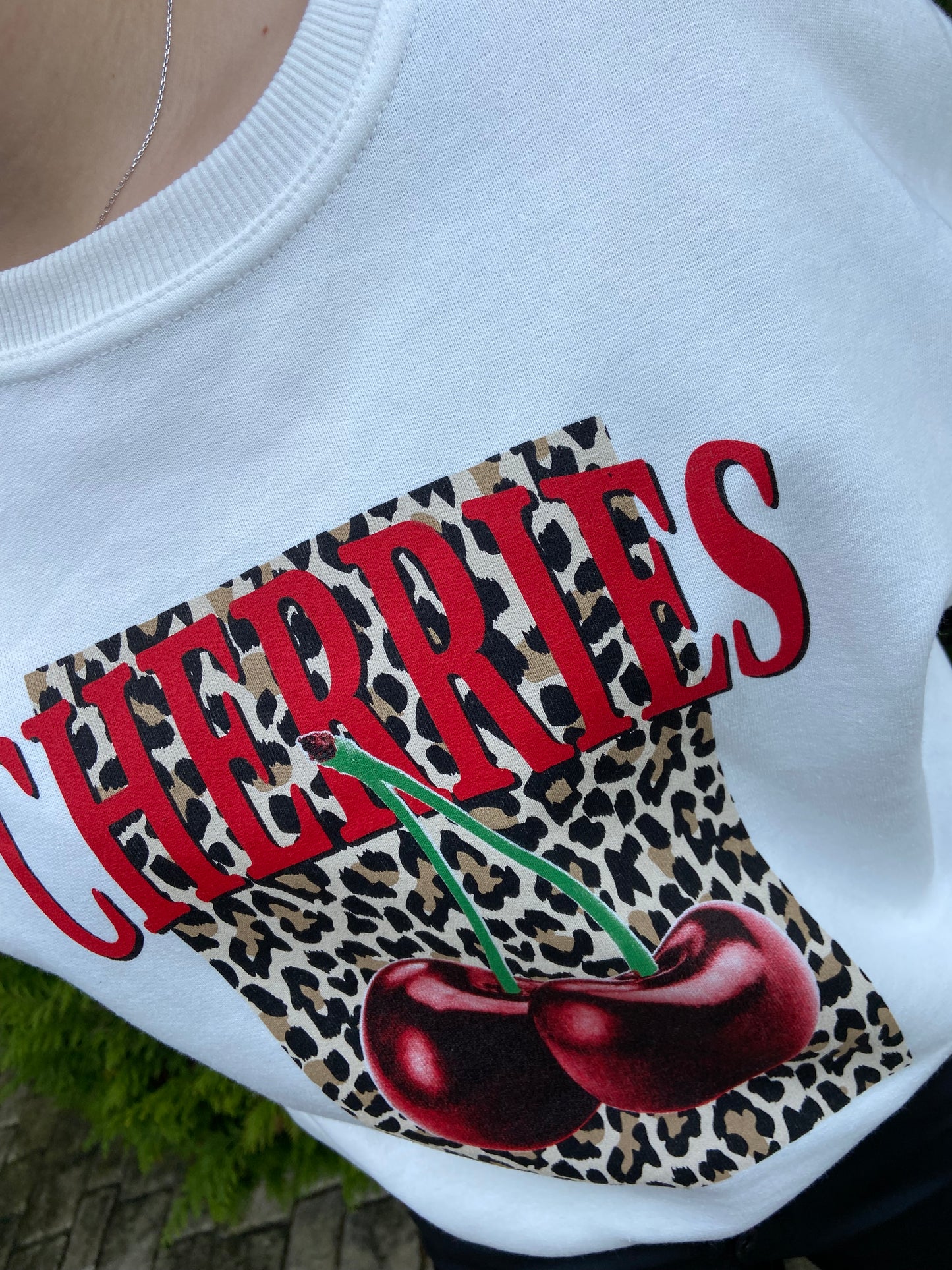 Sweat cerise léopard