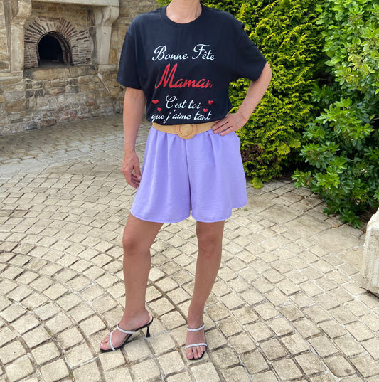 T shirt maman noir