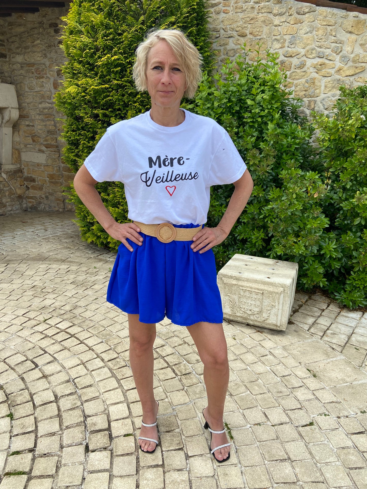 T shirt maman blanc